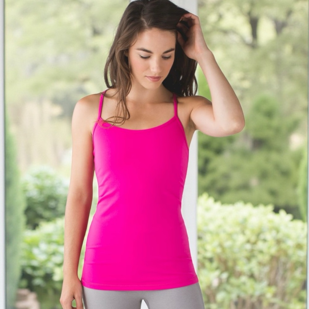 Lululemon Power Y Tank Luon in Jewelled Magenta Sz 8